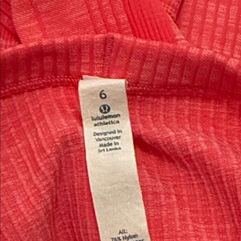 LuLulemon Pink Long Sleeve Ribbed Top size 6 - Picture 11 of 11